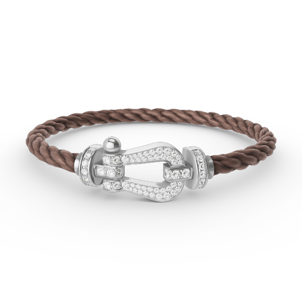 [LORA]FORCE LARGE HORSESHOE FULL DIAMOND BRACELET SILVER