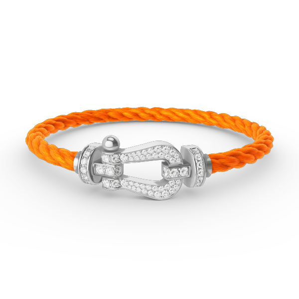 [LORA]FORCE LARGE HORSESHOE FULL DIAMOND BRACELET SILVER