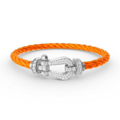 [LORA]FORCE LARGE HORSESHOE FULL DIAMOND BRACELET SILVER