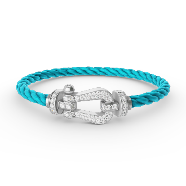 [LORA]FORCE LARGE HORSESHOE FULL DIAMOND BRACELET SILVER