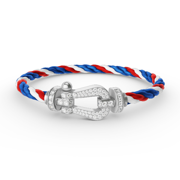 [LORA]FORCE LARGE HORSESHOE FULL DIAMOND BRACELET SILVER