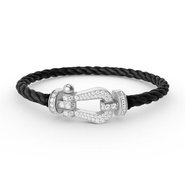 [LORA]FORCE LARGE HORSESHOE FULL DIAMOND BRACELET SILVER