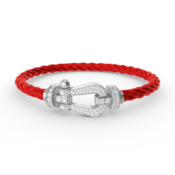 [LORA]FORCE LARGE HORSESHOE FULL DIAMOND BRACELET SILVER
