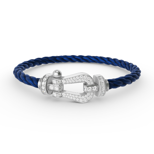 [LORA]FORCE LARGE HORSESHOE FULL DIAMOND BRACELET SILVER