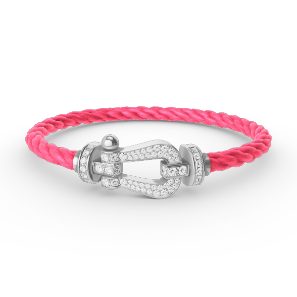 [LORA]FORCE LARGE HORSESHOE FULL DIAMOND BRACELET SILVER