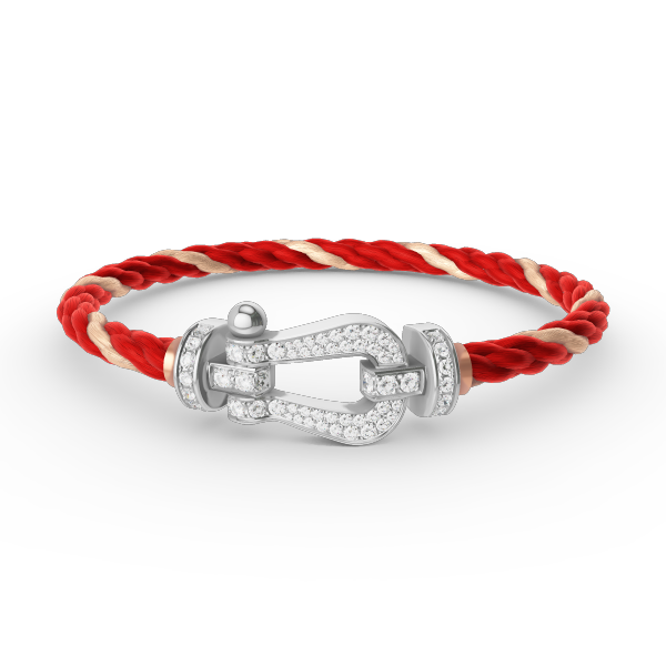 [LORA]FORCE LARGE HORSESHOE FULL DIAMOND BRACELET SILVER
