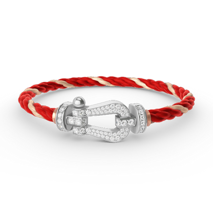[LORA]FORCE LARGE HORSESHOE FULL DIAMOND BRACELET SILVER