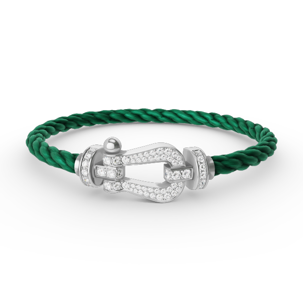 [LORA]FORCE LARGE HORSESHOE FULL DIAMOND BRACELET SILVER