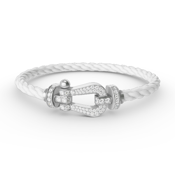 [LORA]FORCE LARGE HORSESHOE FULL DIAMOND BRACELET SILVER