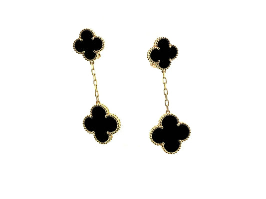 [LORA]CLOVER 2 MOTIFS  EARRINGS (MULTIPLE CHOICESC