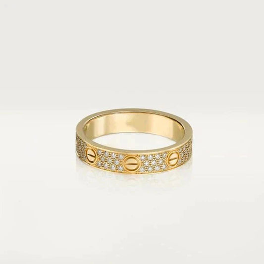 [LORA]LOVE RING 3.6MM DIAMOND PAVED