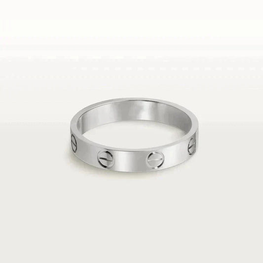[LORA]LOVE RING 4MM 1 DIAMOND SILVER