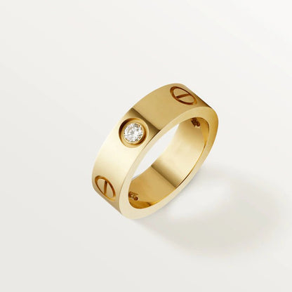 [LORA]LOVE RING 5.5MM 3 DIAMONDS PINK GOLD