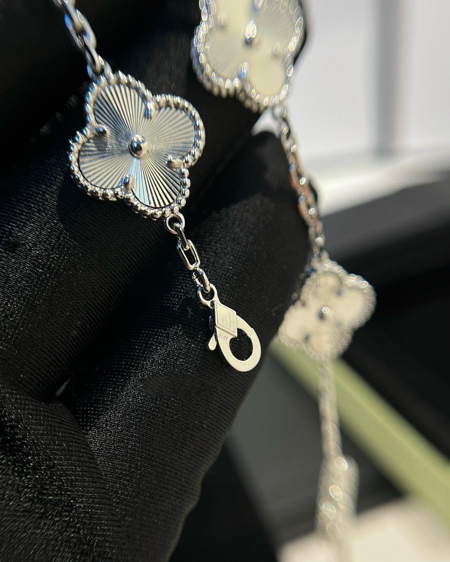 [LORA]CLOVER SILVER 5 MOTIFS BRACELET