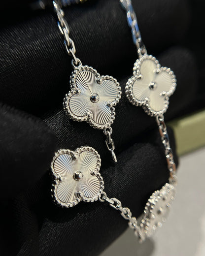 [LORA]CLOVER SILVER 5 MOTIFS BRACELET