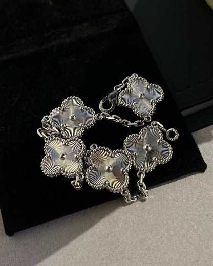[LORA]CLOVER SILVER 5 MOTIFS BRACELET