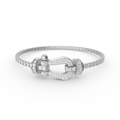 [LORA]FORCE  LARGE HORSESHOE FULL DIAMOND TENNIS BRACELET
